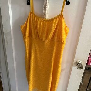 Yellow Spaghetti Strap Dress